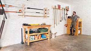 Werkzeuge aufbewahren – platzsparend an der Wand - Foto: Hersteller / Stihl