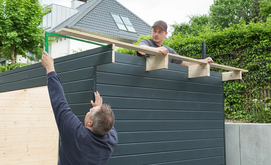 Gartenhaus mit Flachdach selbst bauen