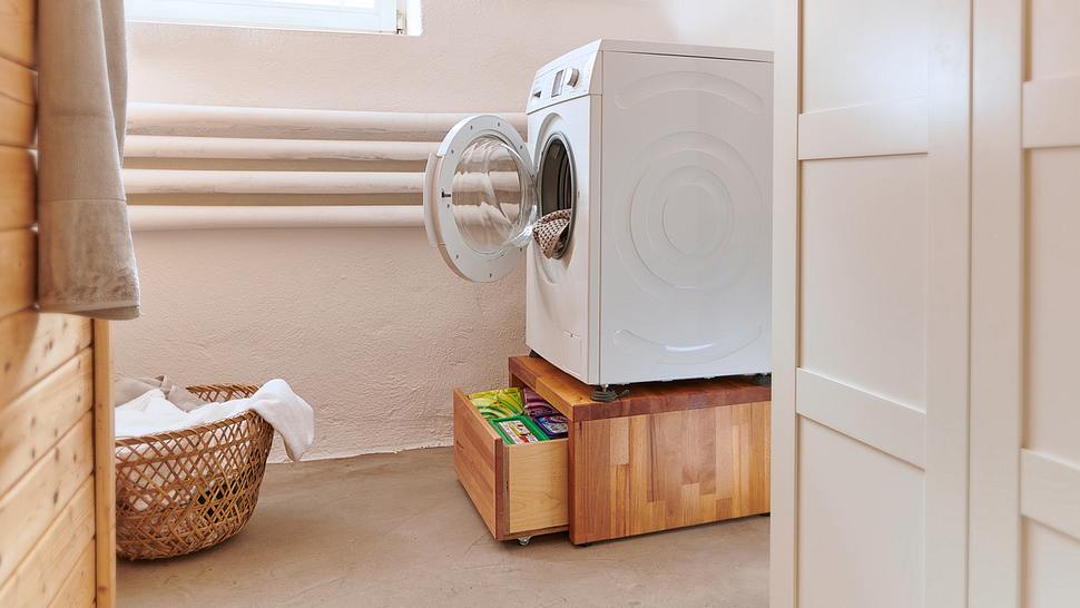 Waschmaschinen-Podest selber bauen - Foto: Hersteller / Bosch Home & Garden