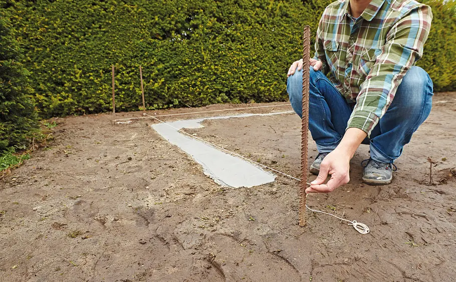 Steinmauer für den Garten aus Klinker