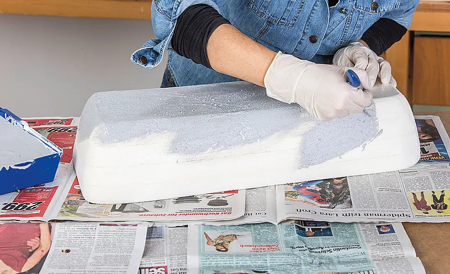 Leichten Pflanzkasten in Beton-Optik selber bauen