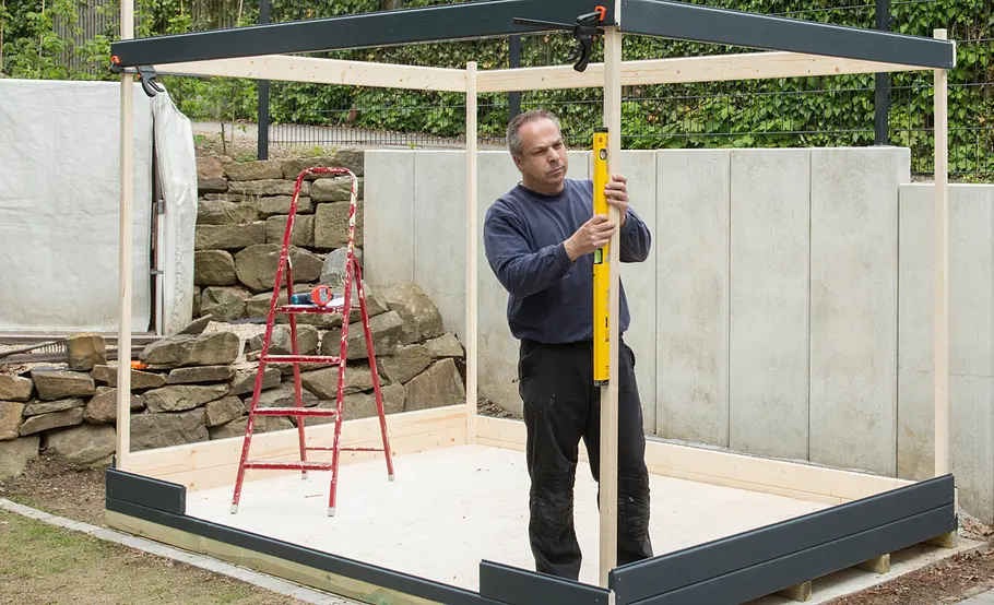 Gartenhaus mit Flachdach selbst bauen