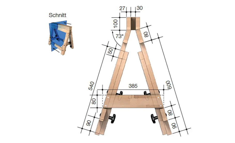 Höhenverstellbare Holzböcke bauen