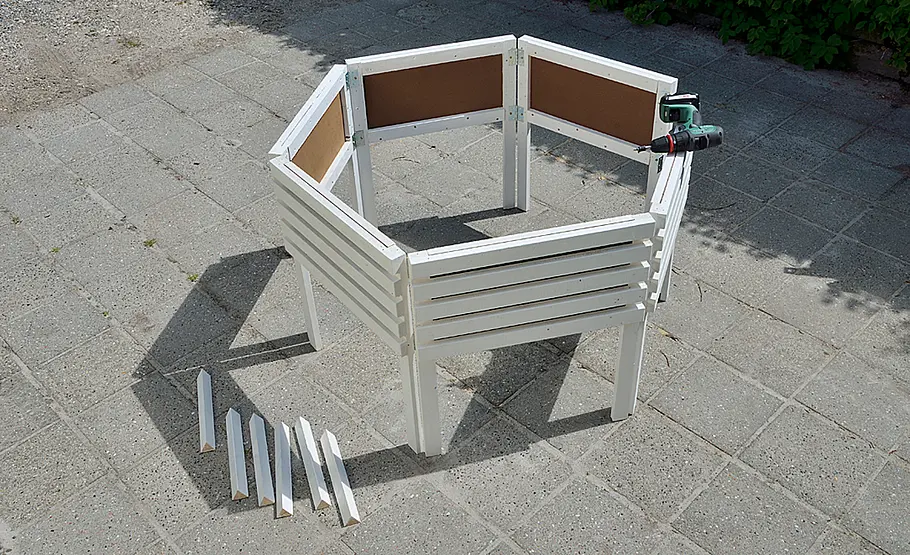 Sechseckiges Tischbeet bauen