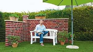 Steinmauer für den Garten aus Klinker - Foto: Hersteller / quick-mix