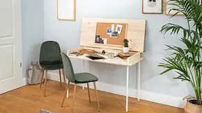 Kleinen Schreibtisch fürs Home Office selber bauen - Foto: Hersteller / Bosch Power Tools Kleinen Schreibtisch fürs Home Office selber bauen - Foto: Hersteller / Bosch Power Tools