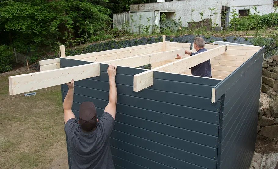 Gartenhaus mit Flachdach selbst bauen