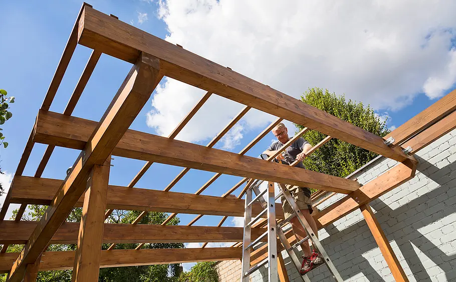 Terrassenüberdachung bauen