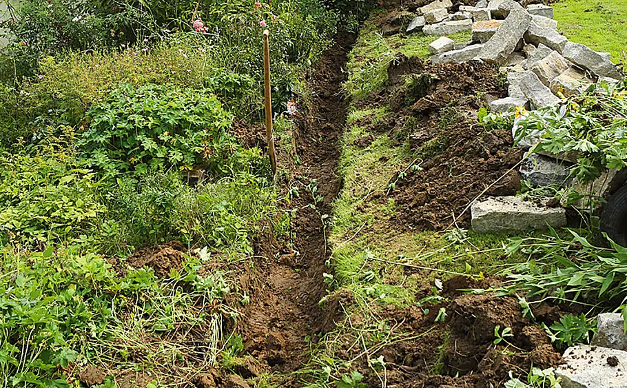 Trockenmauer bauen