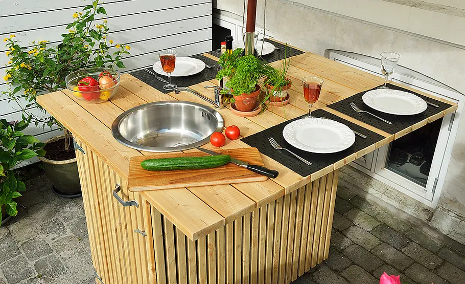 Mobile Gartenspüle bauen
