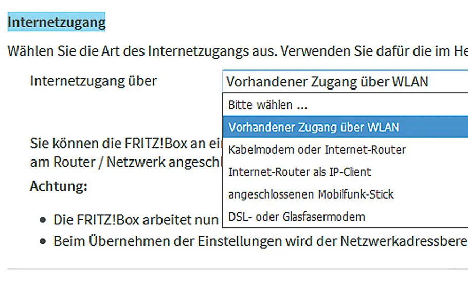 Zusatz-Router verlängert WLAN
