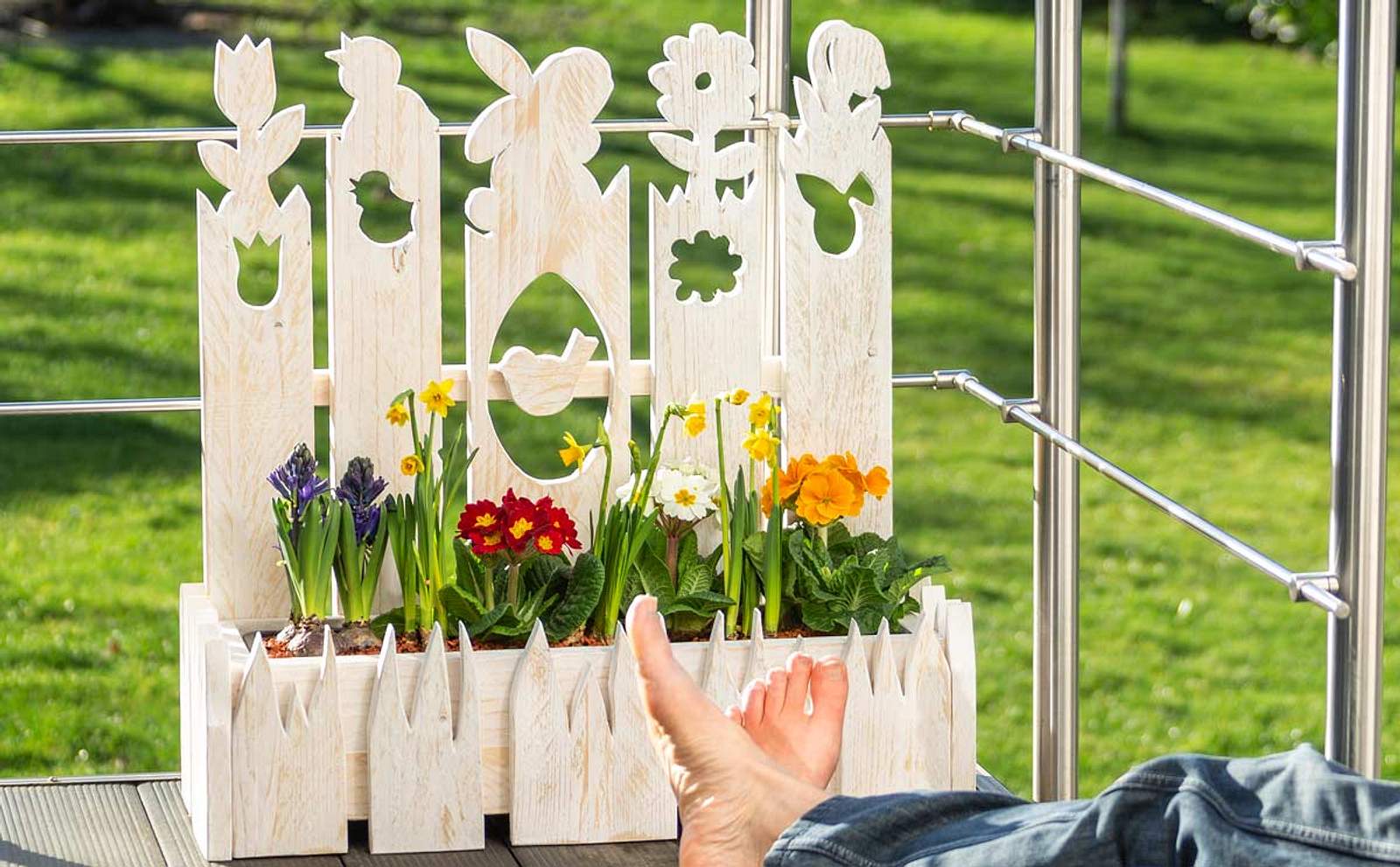 sichtschutz blumenkasten pflanzen Flexi-Design Blumenkasten mit Sichtschutz für Balkone – Potflex main image 0