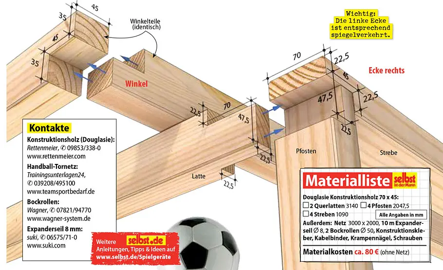 Fuballtor-Größe: Höhe & Maße