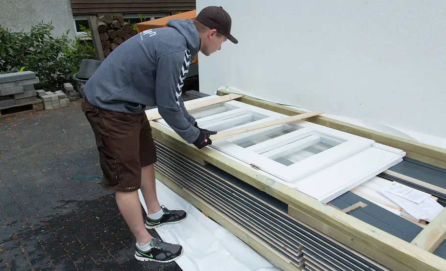 Gartenhaus mit Flachdach selbst bauen
