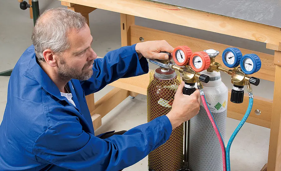 Gasfluss einstellen