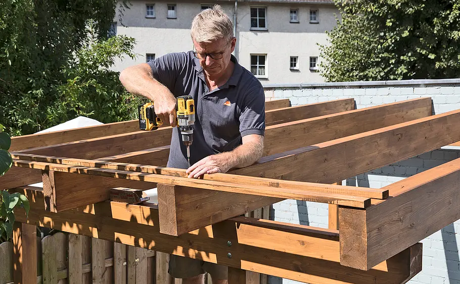 Terrassenüberdachung bauen