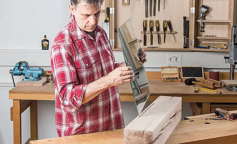 Waschplatz aus Holzbalken bauen