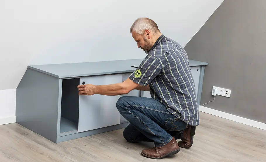Dachschrägenschrank: Einbau