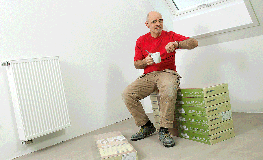 Vorarbeit Kork-Laminat