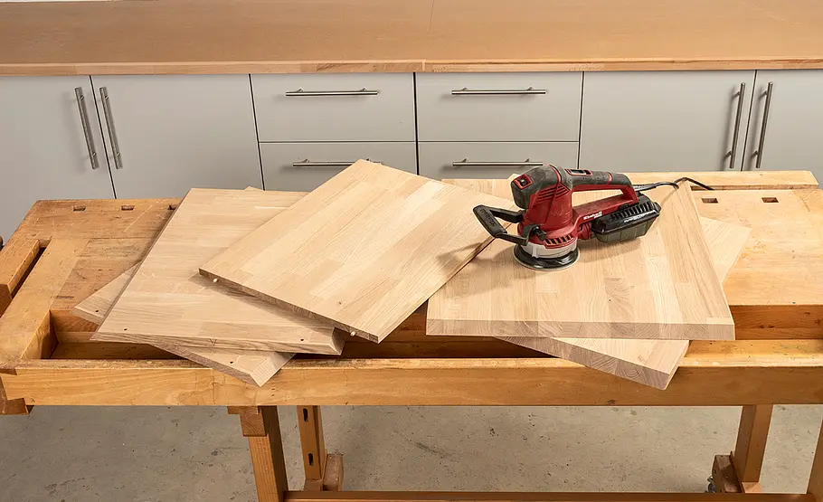 Bürotisch aus Eichenholz bauen
