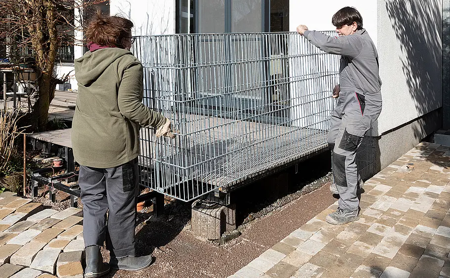 Bank aus Gabionen selbst bauen