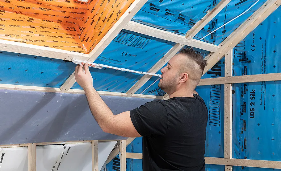 Dachausbau mit Gipskarton-Bauplatten