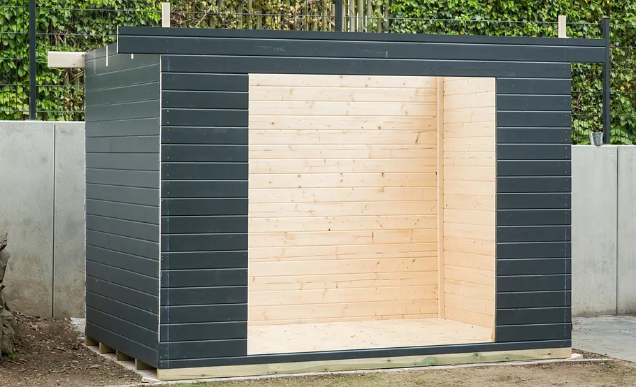 Gartenhaus mit Flachdach selbst bauen