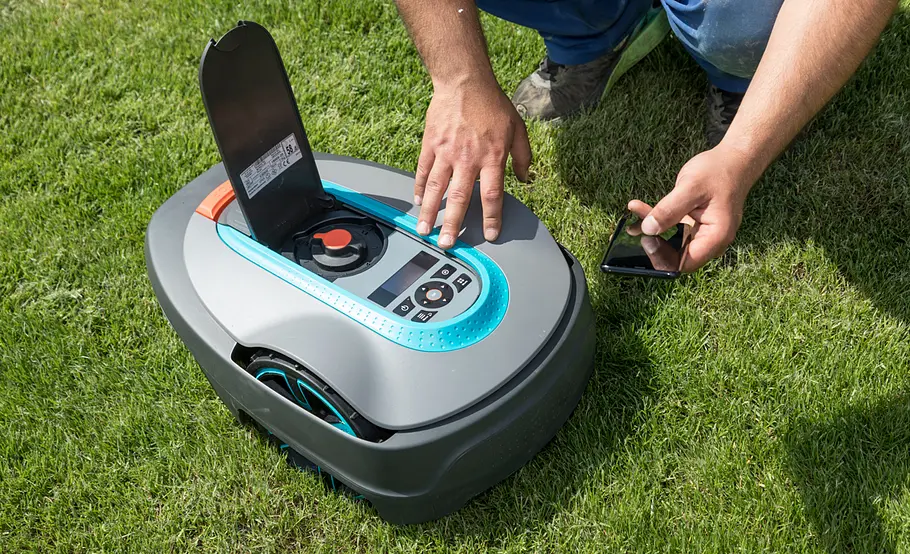Begrenzungskabel anschließen Roboter programmieren