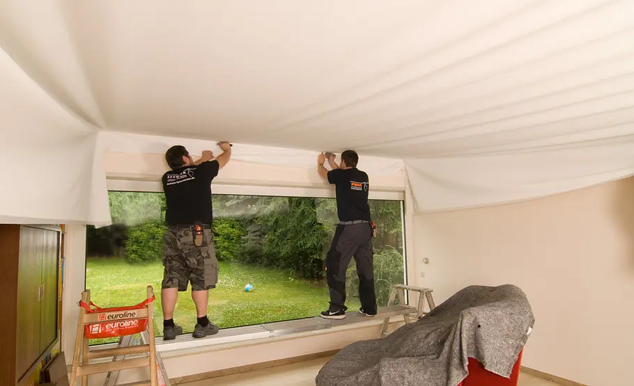 Deckenverkleidung mit Spanndeckentüchern