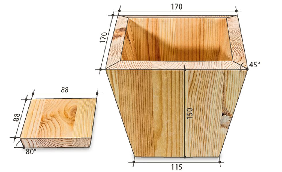 blumenständer klein Holz Pflanzenständer kaufen main image 1