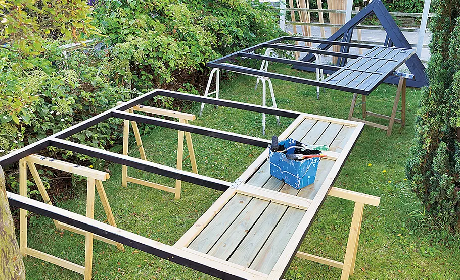 Gewächshaus aus Glas selber bauen