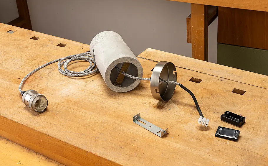 Leuchte aus Kreativbeton basteln