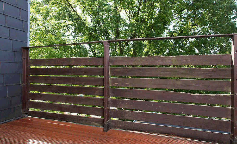 Der Balkon vorher