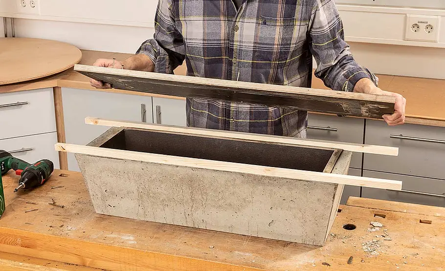 Pflanzkasten aus Beton gießen