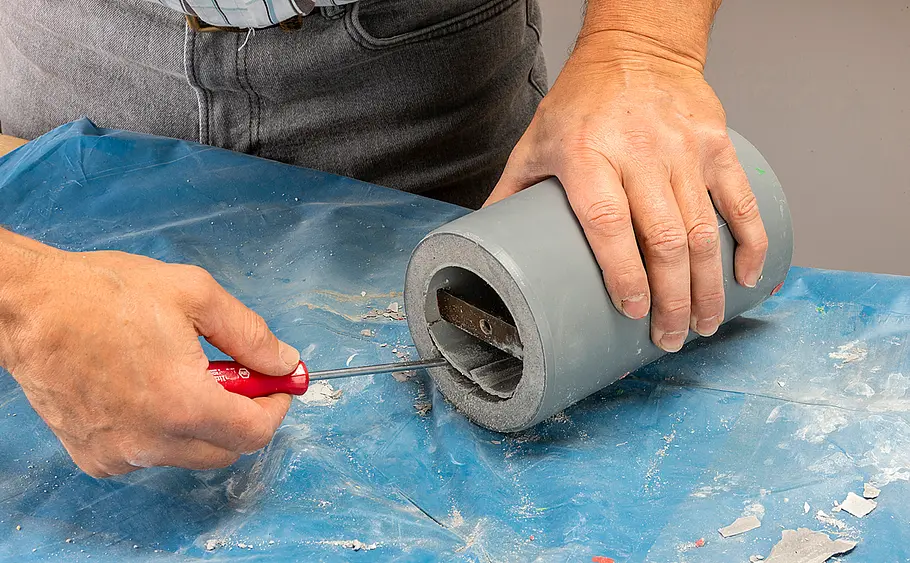 Leuchte aus Kreativbeton basteln