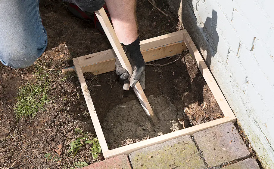 Pfostenfundament bauen