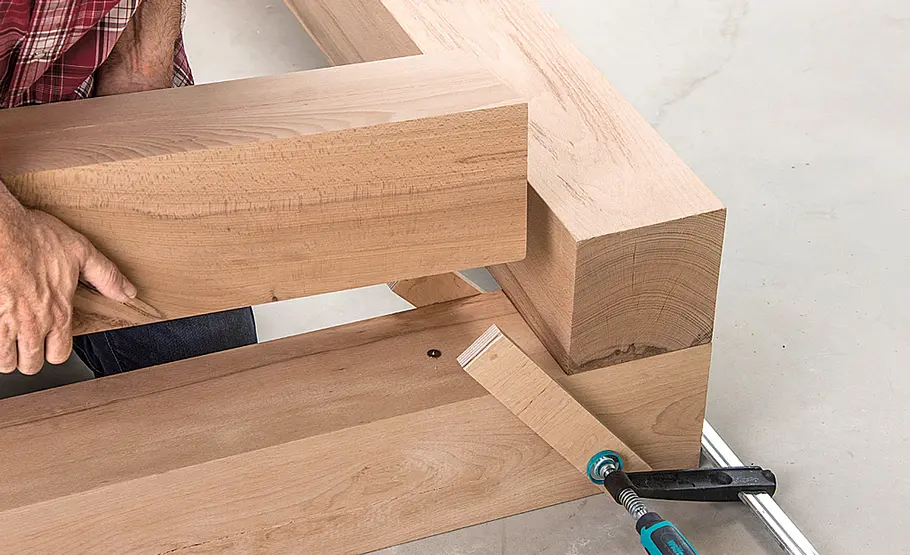 Balkenbett selber bauen