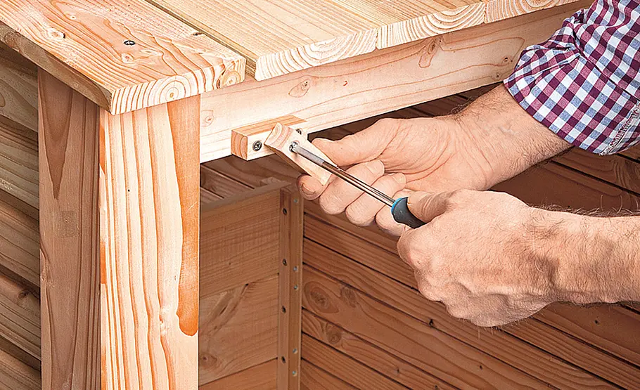 Mülltonnenbox aus Holz selber bauen