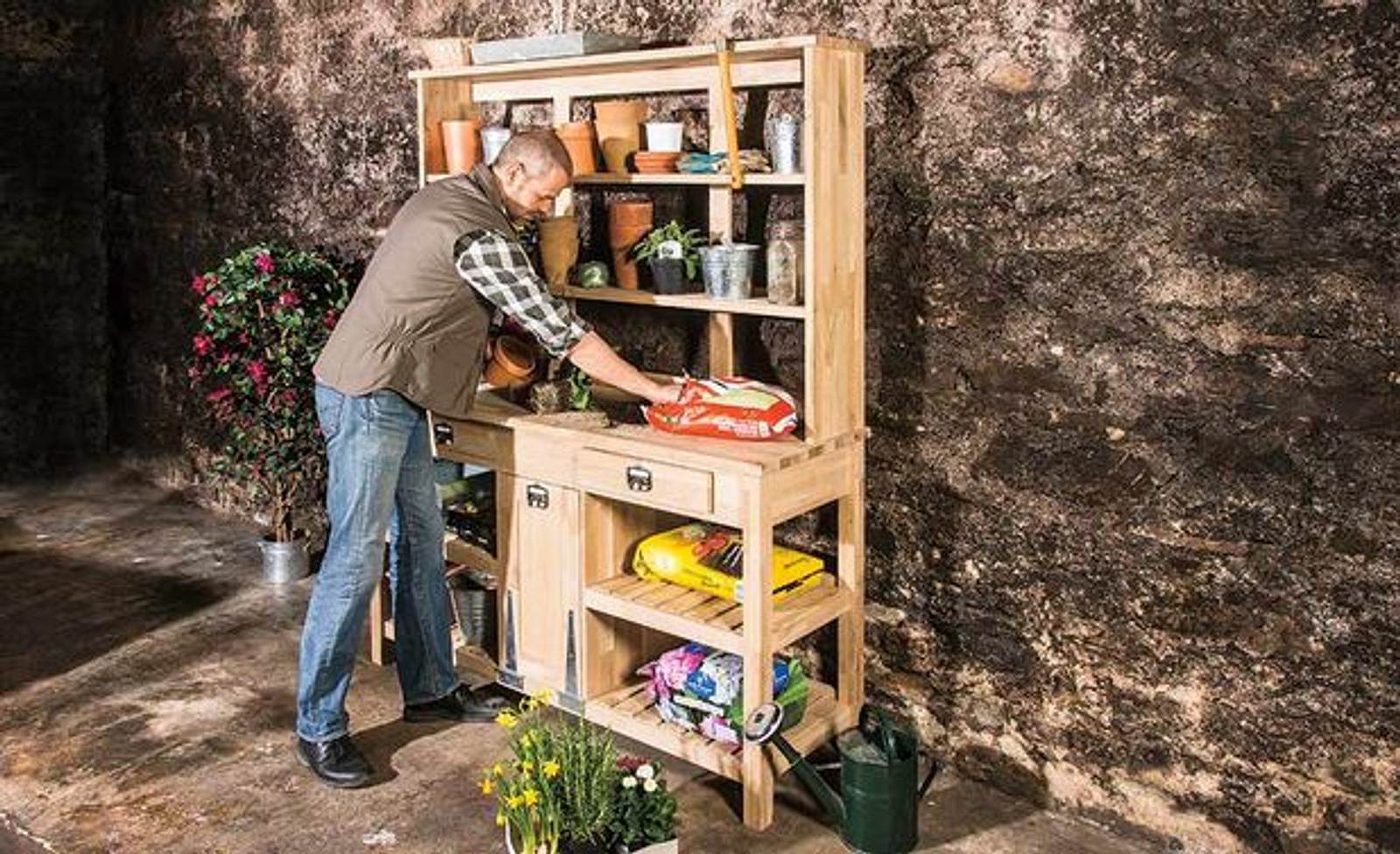 Garten Arbeitstisch selber bauen selbst.de