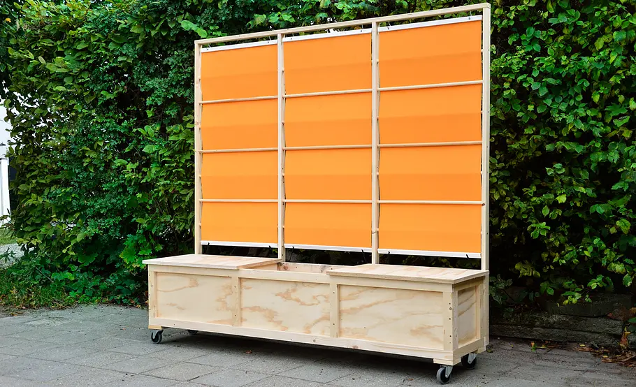 Mobile Sichtschutz-Markise für Terrasse und Balkon bauen