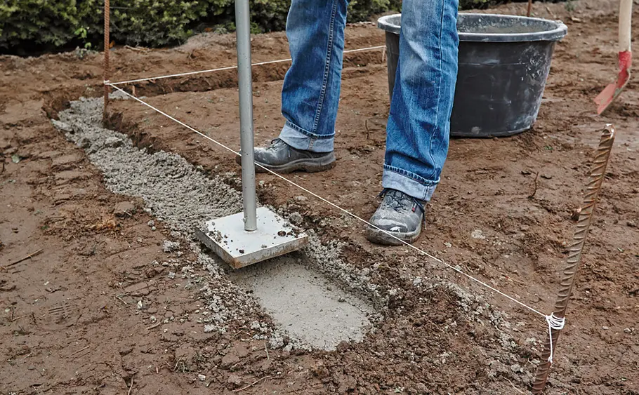 Steinmauer für den Garten aus Klinker