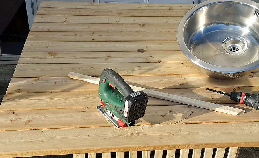 Mobile Gartenspüle bauen
