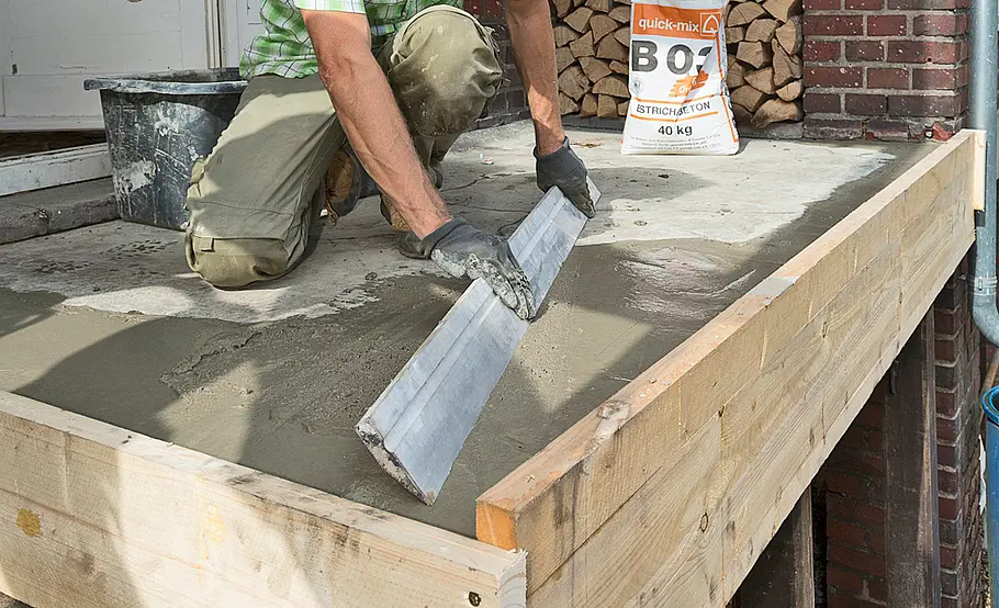 Hochterrasse aus Holz – Vorbereitung