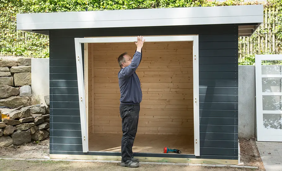 Gartenhaus mit Flachdach selbst bauen