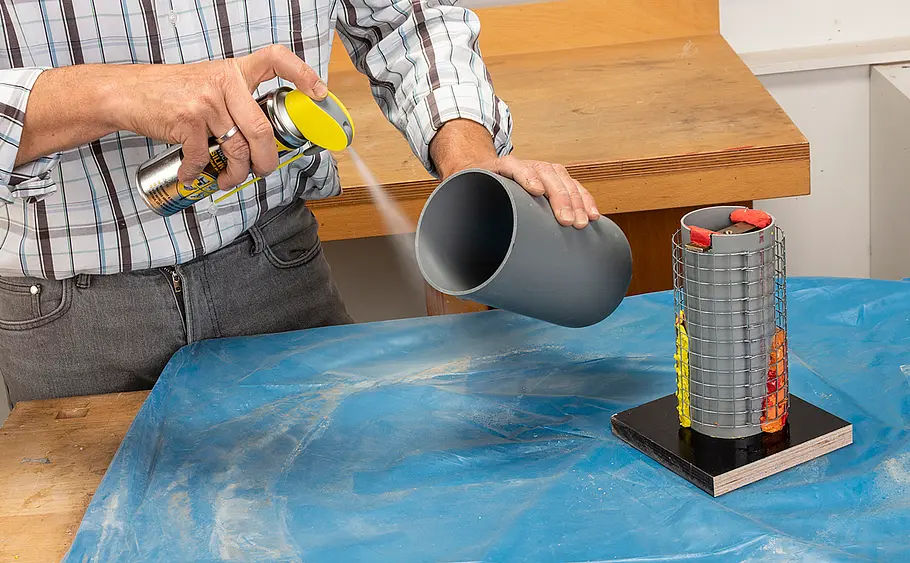 Leuchte aus Kreativbeton basteln
