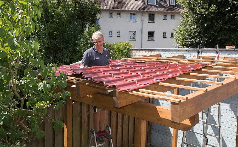 Terrassenüberdachung bauen