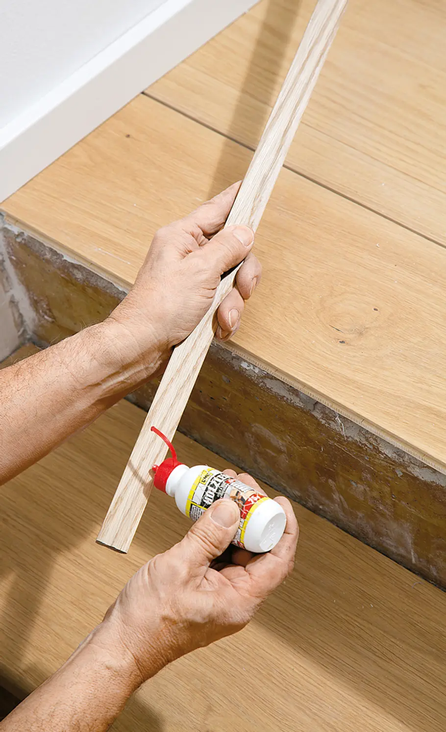 Parkett auf Treppe verlegen