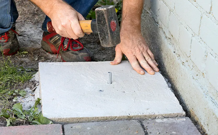Pfostenfundament bauen