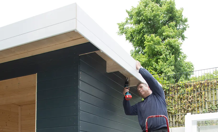 Gartenhaus mit Flachdach selbst bauen