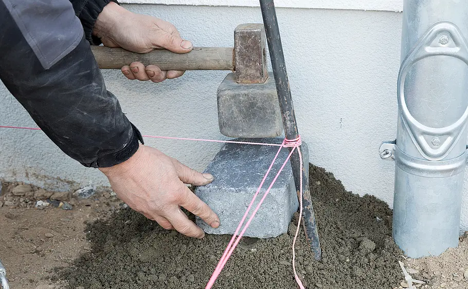 Bangkirai-Terrasse: Unterkonstruktion